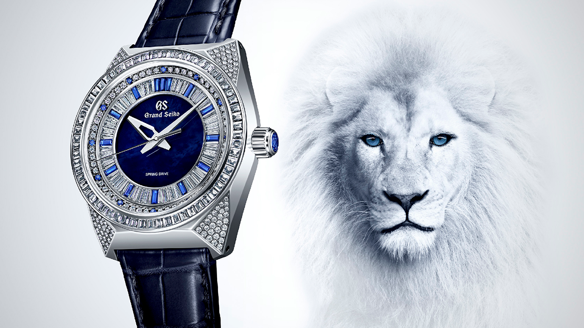 Diamonds, blue sapphires, and Platinum 950. A new Grand Seiko 